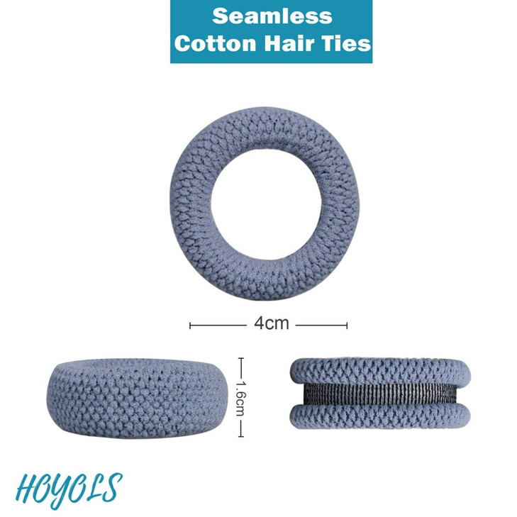 HOYOLS Large Thick Hair Ties Large Elastic Stretch Ponytail Holder Bands Seamless Scrunchies Accessories for Women Mens