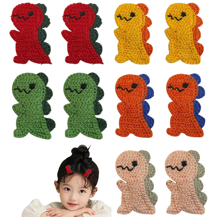 10 Piece Dinosaur Snap Hair Clips Cute Barrettes and Cartoon Hairpins for Women Girls Toddlers and Kids