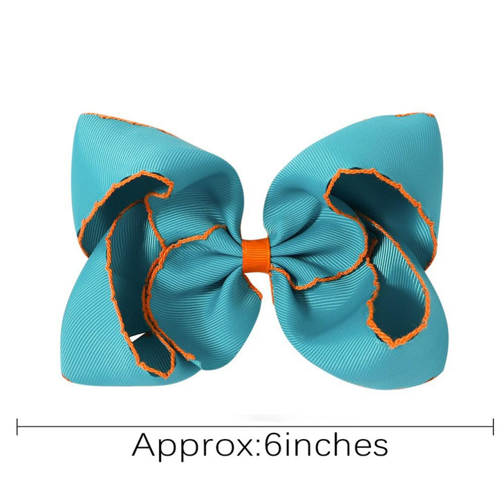 SALOCY Boutique Hair Bows Clips 2 PCS 8 Inch 20CM Grosgrain Ribbon Big Large Bows Alligator Clips for Girls Toddler Hair