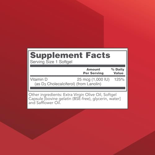 PROTOCOL FOR LIFE BALANCE Vitamin D3 1,000 IU - Immune Support Strong Bones and Teeth - 120 Softgels online at globaldelivered