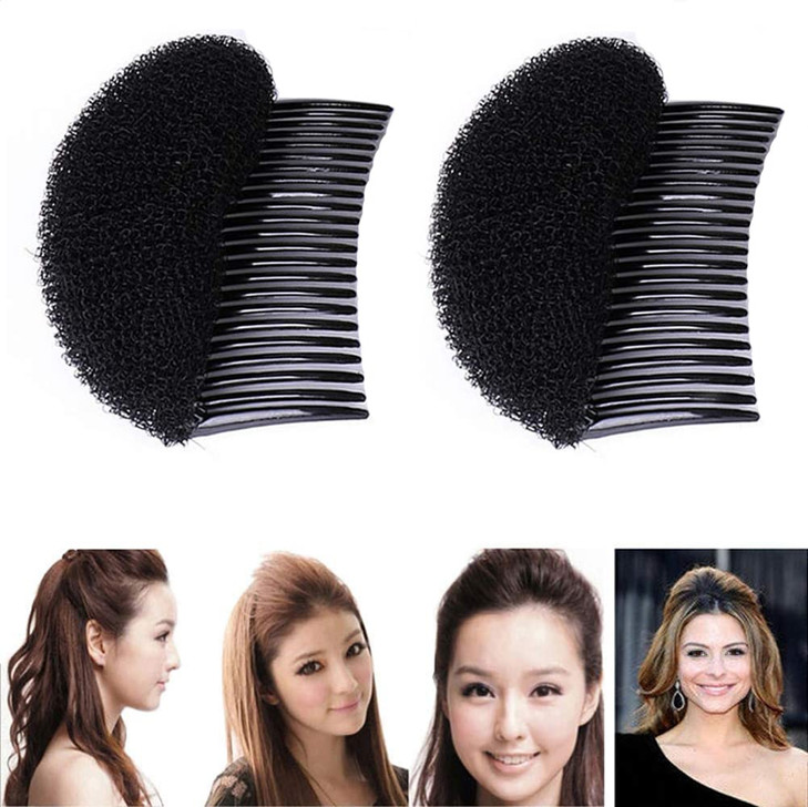 Pack of 2 Hair Styling Clip Stick Bun Maker Braid Tool Hair Accessories Charming Bump It Up Volume Inserts Do Beehive Ha