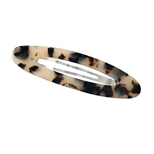 ovche Hair Clip 2 Pack Tortoise Shell Acetate Metal Hair Clips Leopard Print for Women Girls Non Slip Stylish