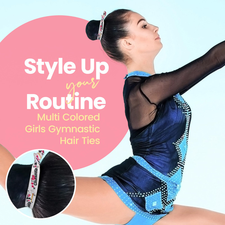Gymnastic Hair Ties Hair Accessories For Girls Gymnastics Routines Enhance Your Style with Elastics by SportyBella 5pcs