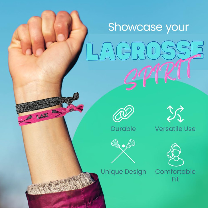 Girls Pink Hair Accessories Set No Crease Hair Elastics Lacrosse Gift