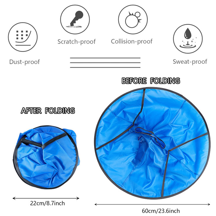 2 Pieces Hair Cutting Cape for Adults Umbrella Hair Cutting Cloak Foldable Catcher for Teens and Adults Blue and Silver