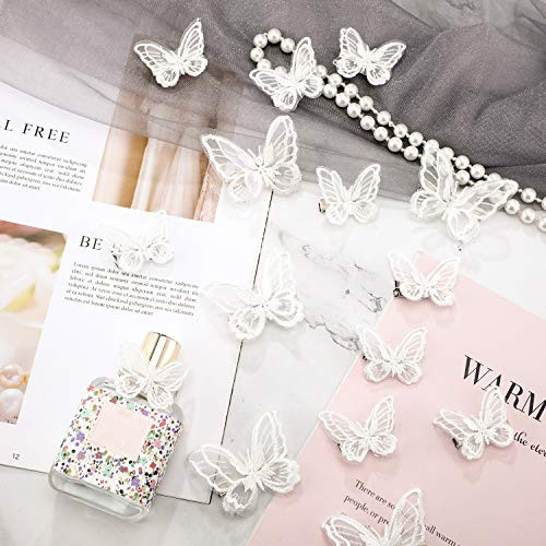 WILLBOND 18 Pieces Butterfly Hair Clip Halloween Lace Bows Embroidery Butterfly Hair Pins Accessories for Halloween Cosp