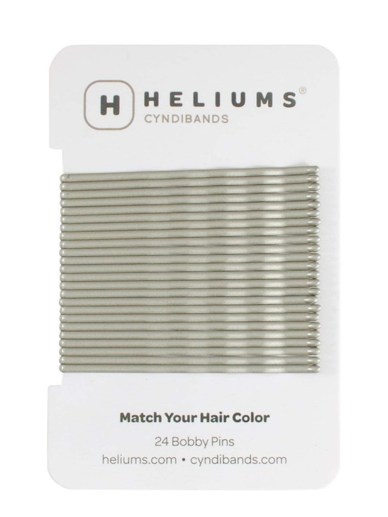 Heliums Large Bobby Pins Silver Gray 25 Inch Extra Long Wavy Hair Pins 24 Pack