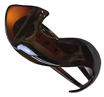 Parcelona French Crochet 3 Tortoise Shell Celluloid Non Slip Side Slide In Jaw Yoga Hair Claws for Fine Hair Women Hair