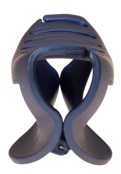 France Luxe Large Cutout Curve Claw Clip Matte Navy