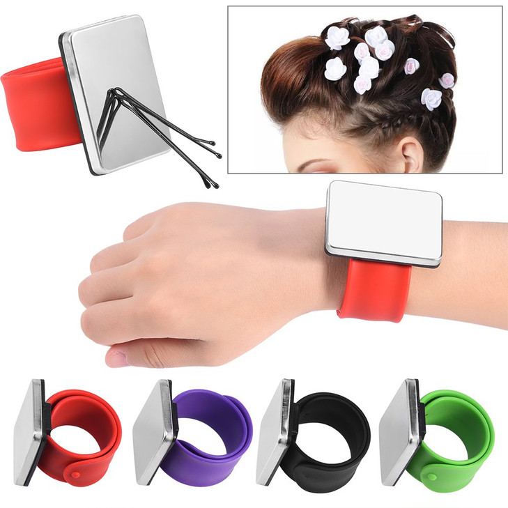 Filfeel Magnetic Wrist Band Hairpin Hair Grip Holder Hair Clip Collector Hairdressing Accessory