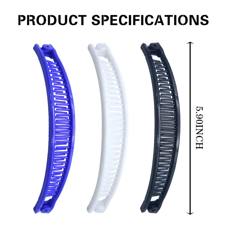 New 1st Choice Clincher Combs Banana Clips Hair Grip Comb Fishtail Ponytail Clamp Long Hair Accessory for Girls and Wome