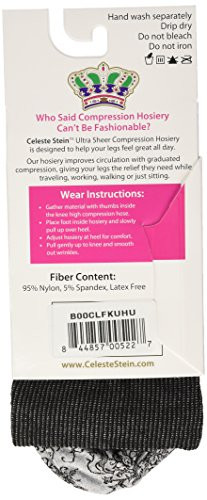 Celeste Stein Therapeutic Compression Socks, Grey Damask, 8-15 mmHg, Mild, 0.6 Ounces online at globaldelivered