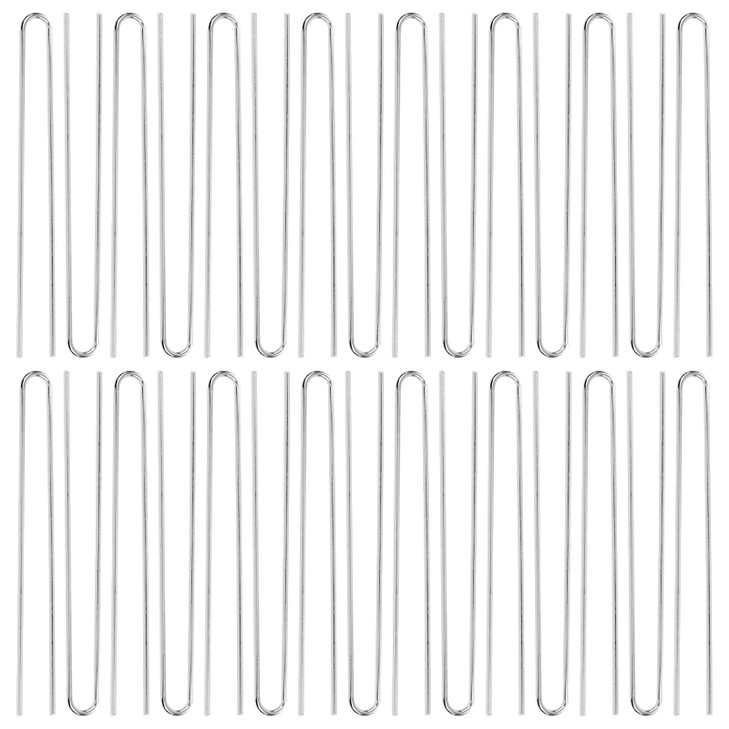 Lawie 30 Pack 4 Inch Silver UShaped Metal Hair Sticks Straight Long Hair Forks Bun Twist Hair Clips Holders Arts and Cra