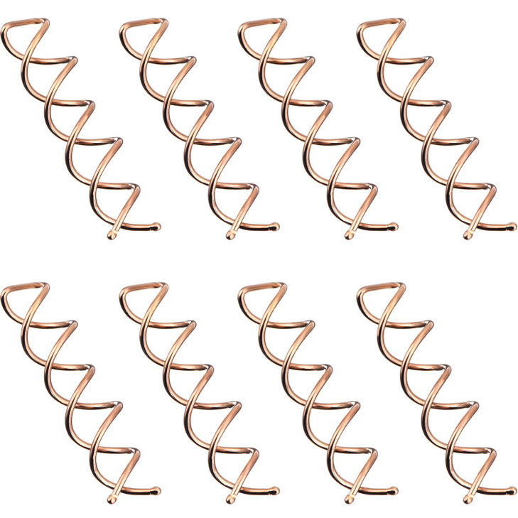 Spiral Hair Pin Spin Pin Spiral Hair Clip Spin Clip Bun Stick Pick for DIY Style 20 Pack Rose Gold