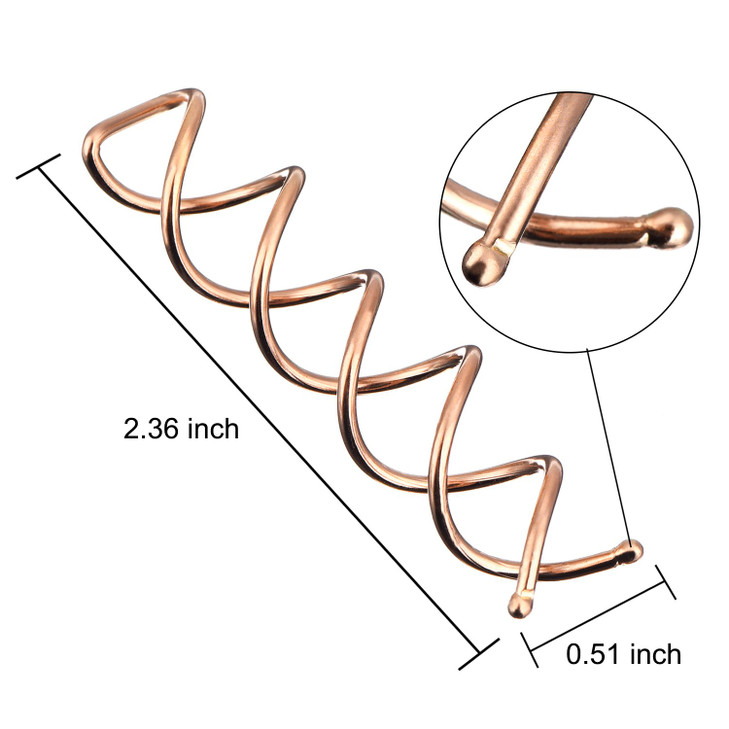 Spiral Hair Pin Spin Pin Spiral Hair Clip Spin Clip Bun Stick Pick for DIY Style 20 Pack Rose Gold