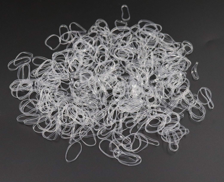 Sowaka 300 Pcs Clear Rubber Bands Elastic Mini Hair Ties for Kids Adults Perfect for Ponytail Braids Parties Everyday Us