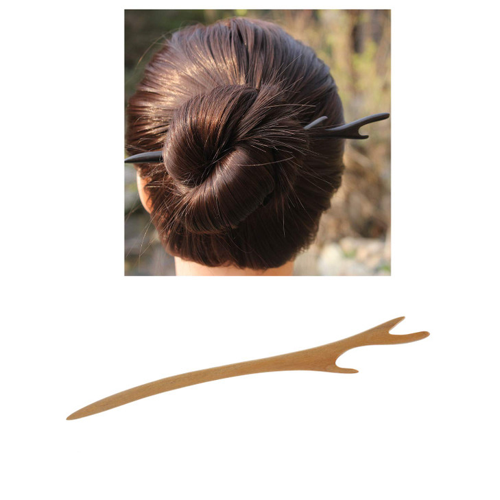 Lawie 7 Pack Vintage Retro Handmade Ancient Chinese Japanese Brown Wooden Hair Sticks Chopsticks Hair Pins Picks Wood Sa