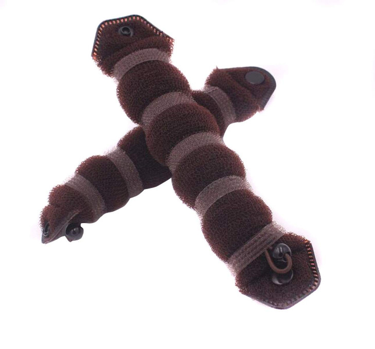 3PCS Magic Hair Styling Hot Twist Ring Former Shaper Fashion Doughnut Chignon Clip for Women Girls 1 Large2 Small Brown