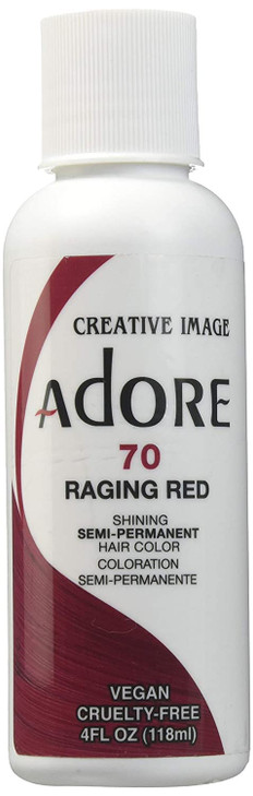 Adore Semi Permanent Hair Color (070 Raging Red) | Vegan & Cruelty-Free Red Hair Dye | No Ammonia, No Peroxide, No Alcohol | 4 Fl Oz online at globaldelivered