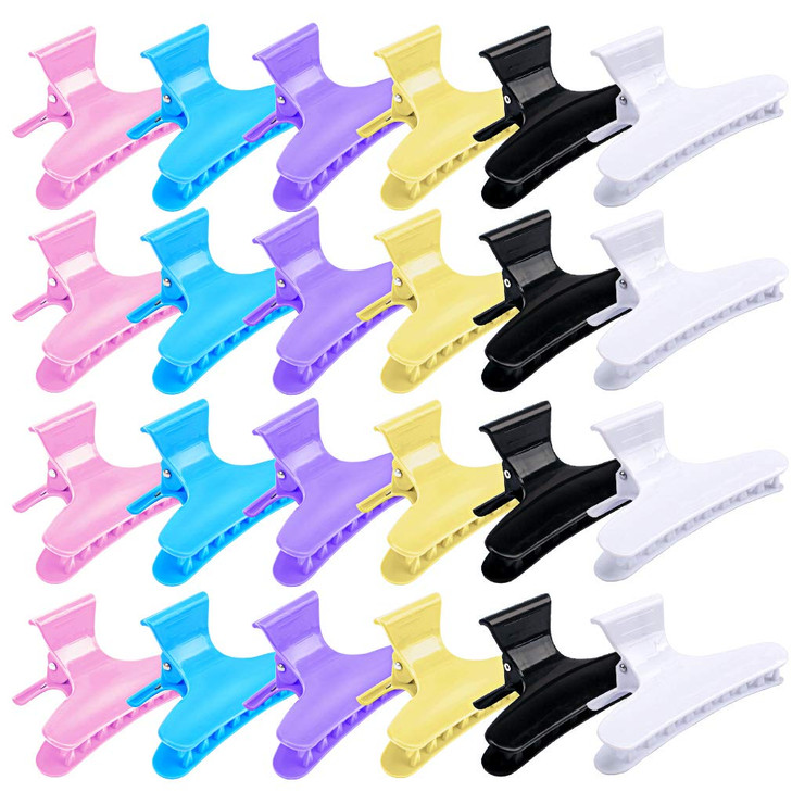 ANBALA Butterfly Hair Clips Hair Claw Clips Clamps for Women Large Hair Clips for Medium Thickness Fine Hair 24 Pack 4 X