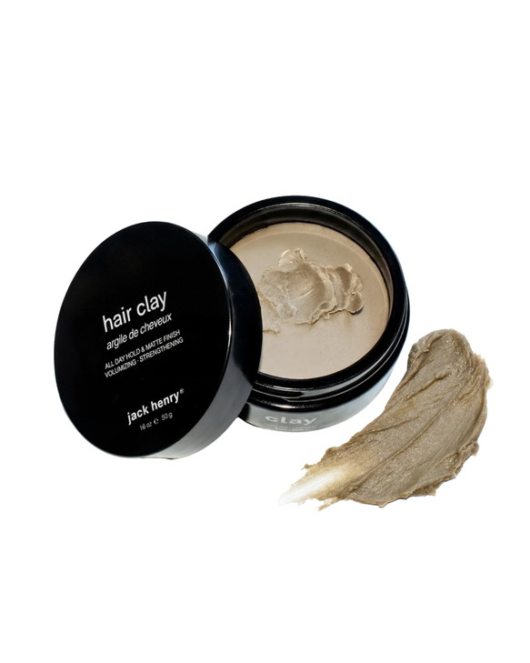 Jack Henry Premium Hair Clay for Men Matte Finish All Day Hold Low Shine Hair Styling Clay for All Hair Types Natural Or