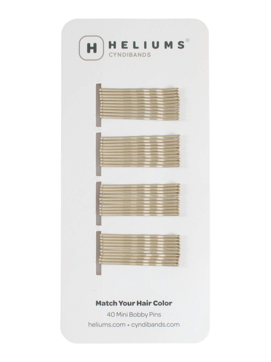 Heliums Mini Bobby Pins Ash Blonde 40 Pack 15 Inch Small Hair Pins For Thin Hair Kids