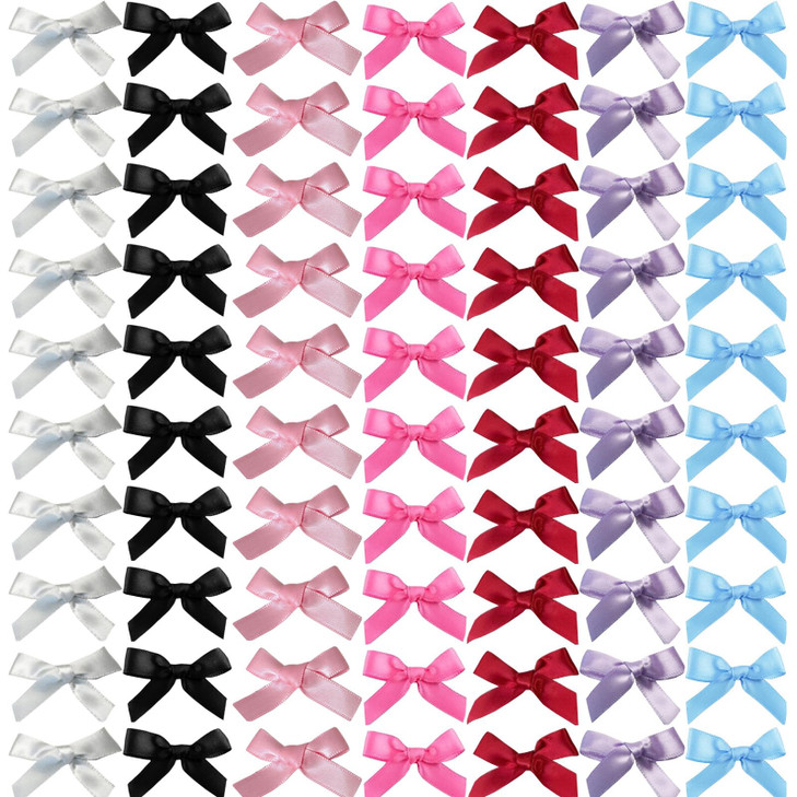 SALOCY 70PCS Mini Hair Bows for Women GirlsPink Bows for Hair Red Hair Bows Ribbon Bowknots Hairclips Pink Ribbon Bows B