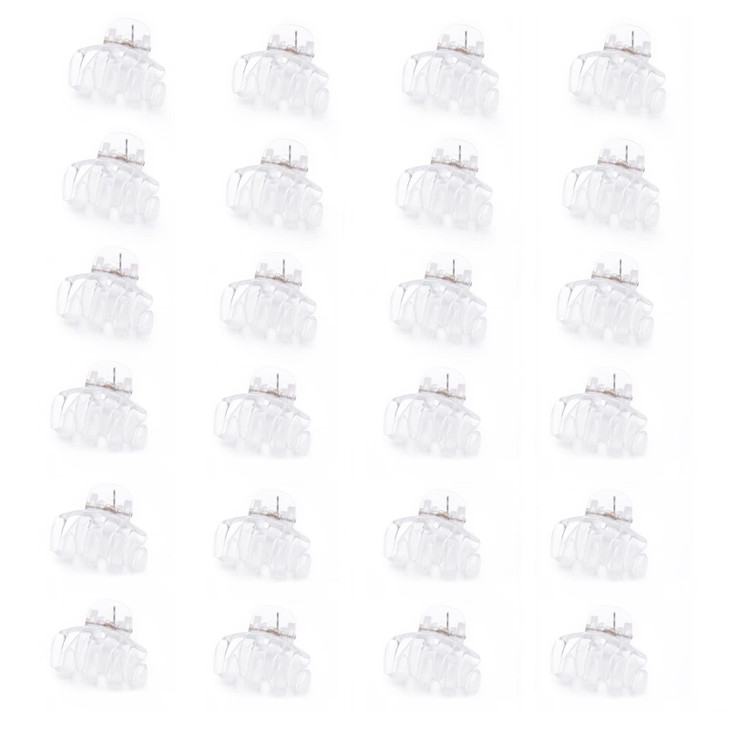 Cobahom 24 Pack Small Hair Claw Clips 12 Inch Plastic Hair Clips for Thin Hair NoSlip Mini Hair Clips Hair Styling Acces