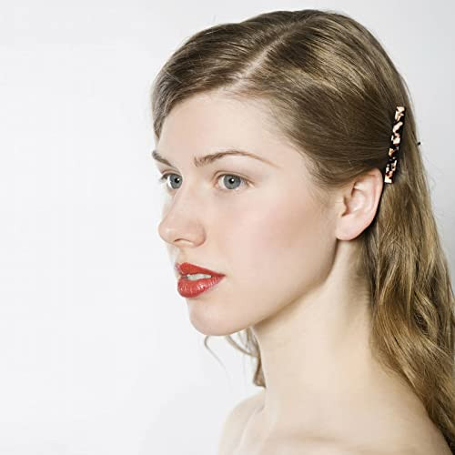Cobahom Tortoise Shell Leopard Duckbill Acrylic Hair Clips and Barrettes for Women Girls Thick or Thin Hair Halloween