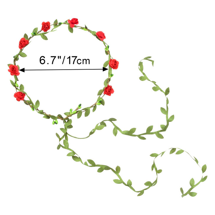 Awpeye 18PCS Multicolor Flower Crown Floral Wreath Headband Floral Crown Garland Headpiece Wedding Festival Party for Wo