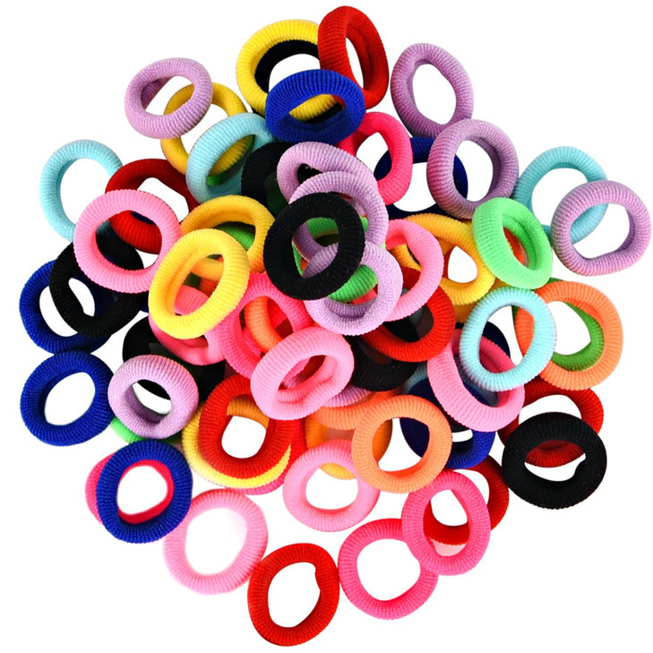Lintopos Baby Hair Ties Elastic Hair Bands Small Hair Ties for Girls Rubber Bands Elastic Ponytail Holders Multicolor