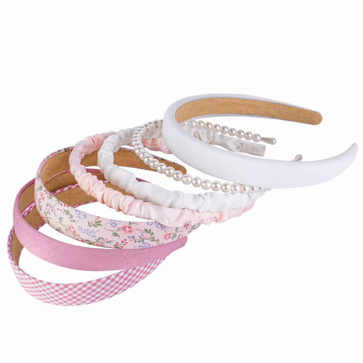 Ooosonlu Fashion Headbands Set Girls Women Pearl Hairbands Nonslip Different Patterns