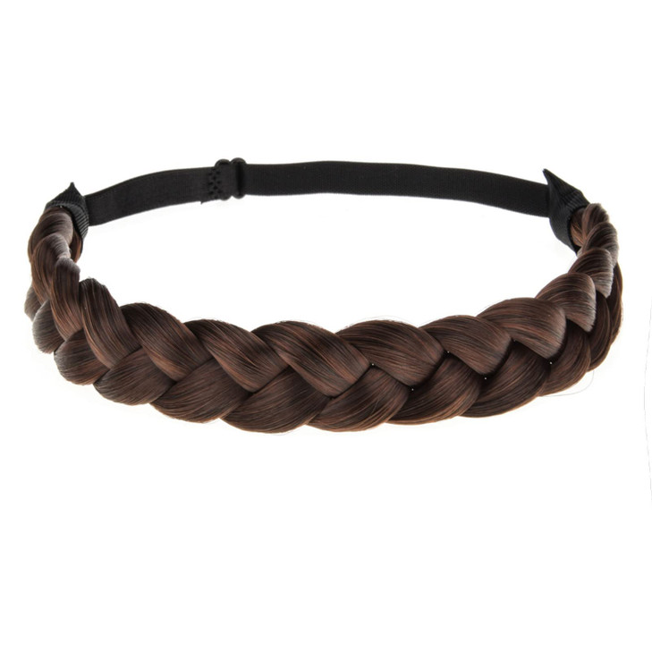 TOECWEGR Braid Headband 3 Strand Synthetic Braided Hair Headband Stretch Plaited Hairpiece Fashion Girl Costume Hair Acc