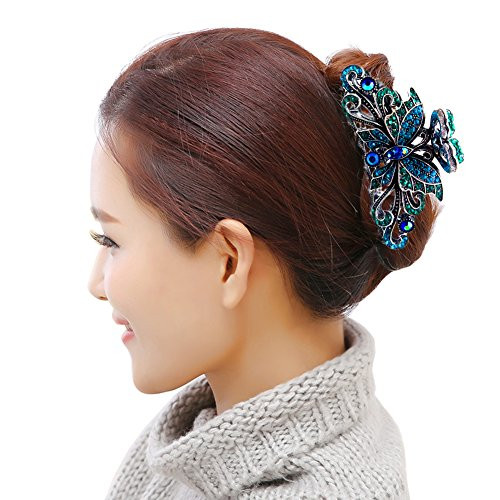 Fashion Lifestyle Large Metal Alloy Hair Claw Jaw Clip for Women and Girls Pretty Strong Clamp NonSlip Barrette Hair Upd