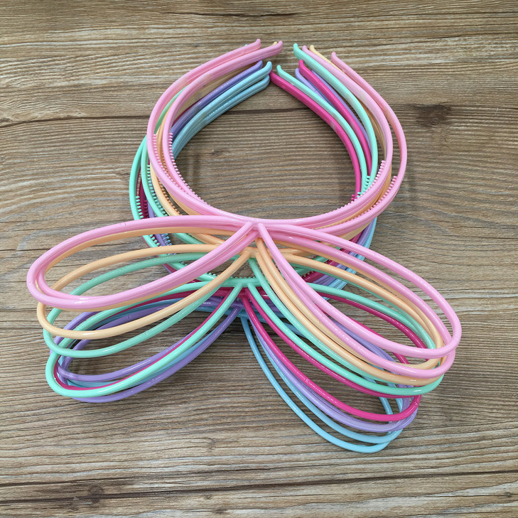 XIMA 12pcs Plastic Girls Headbands with Bunny Ears Bows and Party Hair Accessory SPRabbit Ear