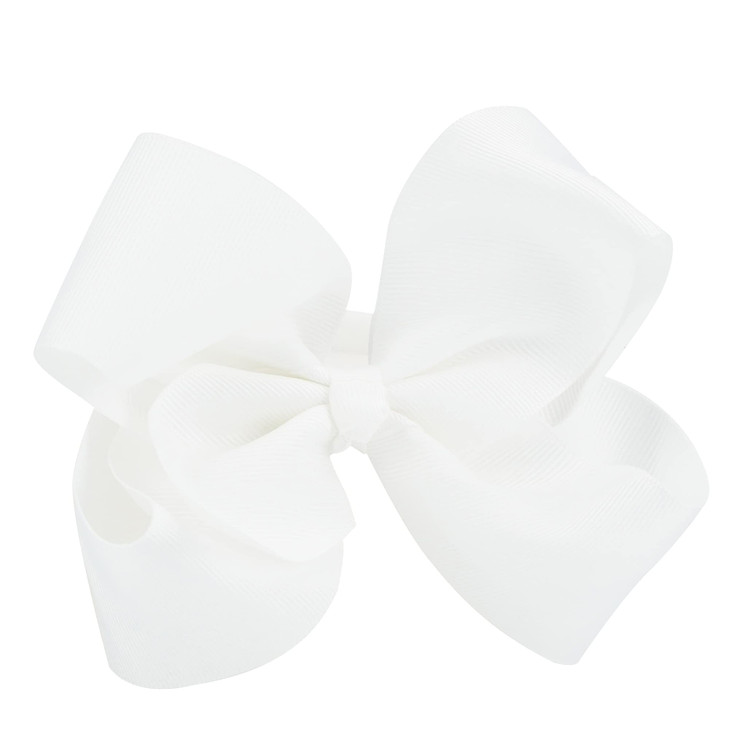 MEEDEE Fashion Cute White Bow Headband for Girls Toddlers 3 Year Old Little Girl Bows Big Grosgrain Headband Bows for Ca