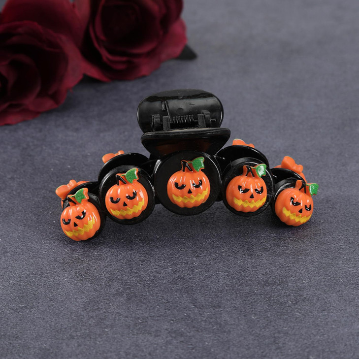 Halloween Pumpkin Hair Claw Clips Cute Design for Thick Hair Nonslip Barrettes Accessories for Women and Girls
