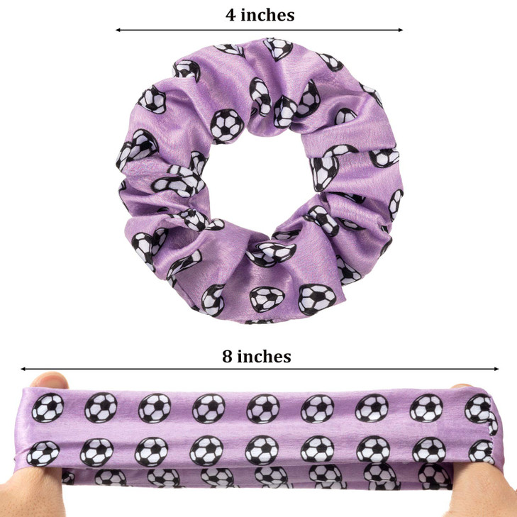 Syhood 16 Pieces Soccer Hair Scrunchies Soccer Hair Ties Elastic Sports Ball Bands Ponytail Holders Ties Accessories Bac