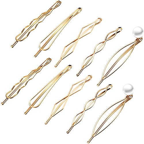 10 Pieces Geometric Metal Hair Clips and Barrettes for Women and Girls Hair Styling Minimalist Wedding Dainty Accessorie
