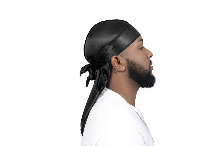 ForceWave 3 Pieces Silky Durags and 1 Wave Cap Pack for Men Waves MoistureTech Fabric Satin DuRag