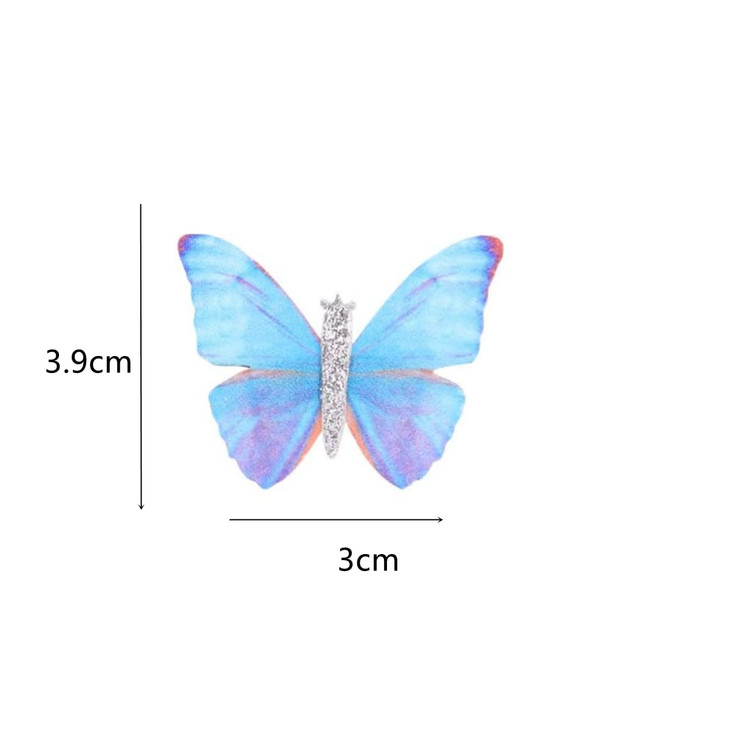 JLEivvi 5 Pcs Mini Butterfly Fairy Bobby Pin Hair Accessories Lady Hair Clips for Girls Women Wedding Party Bride Blue