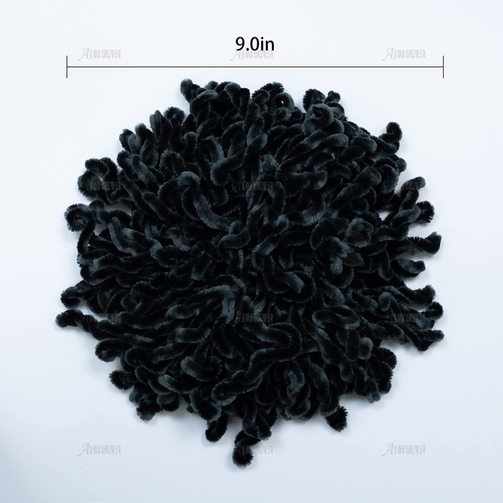 AUEAR 2 Pack Hair Scrunchie Headwear Tie Ring Plain Big Hairbands for Women Black and Gray