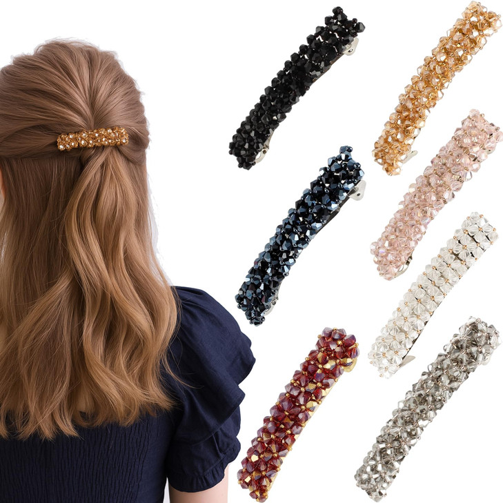 VinBee Crystal Hair Barrettes For Women Cute Rhinestone Hair Clips AccessoriesFashion Rhinestone HairPins Bobby Pins For