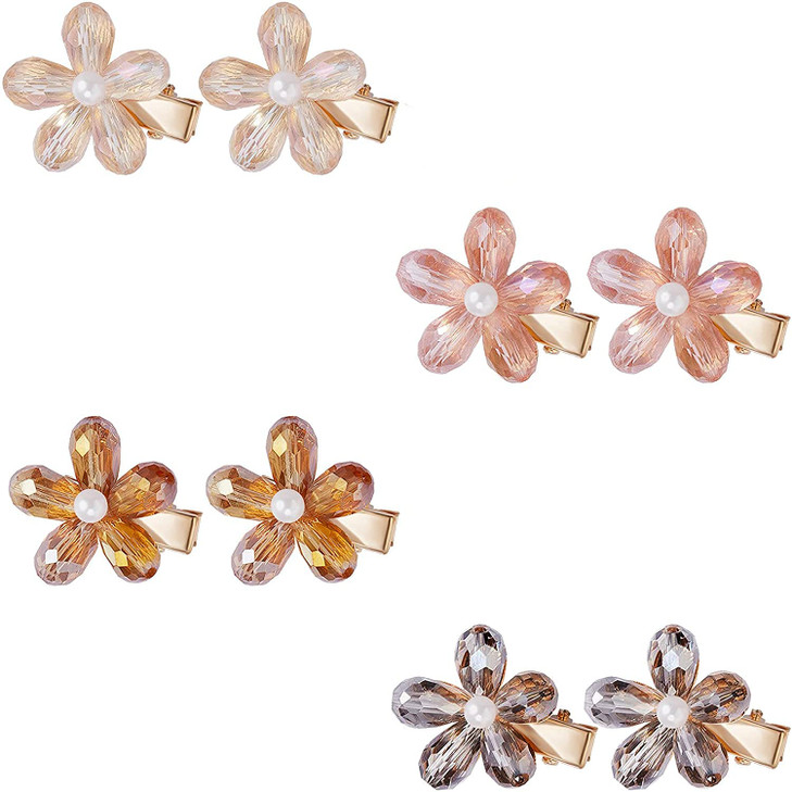Crystal Hair Clips Small Pearl Hairpins Textention Fashion Hair Barrettes Decorative Bling Hair Accessories for Women La
