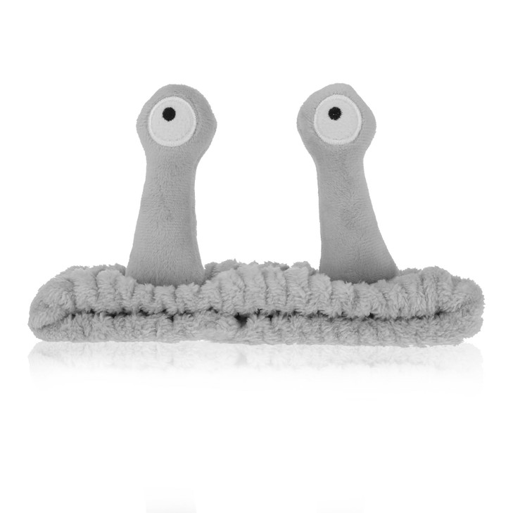Snail Headband for Face Washing Spa Makeup Sports Cute Coral Fleece Elastic Headband with Creative Hair Accessories