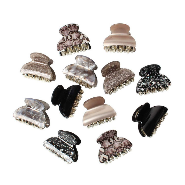 157 inch Floral Printed Medium Acrylic Hair Claw Clips for Girls and WomenPlastic NoSlip Grip Jaw Hair Clip Hair Jaw Cla