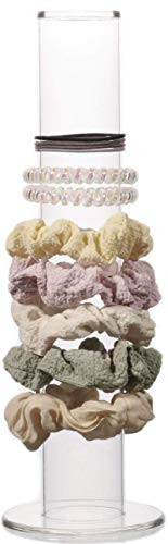 Cq acrylic Acrylic Ponytail and Scrunchie Holder StandGirls Bracelet Display Rack Hair Scrunchy Holder Vertical Bracelet