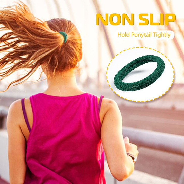 50Pcs Hair Ties IKOCO Seamless Ponytail Holder Hair Ties No Damage for Women Girls Fabric