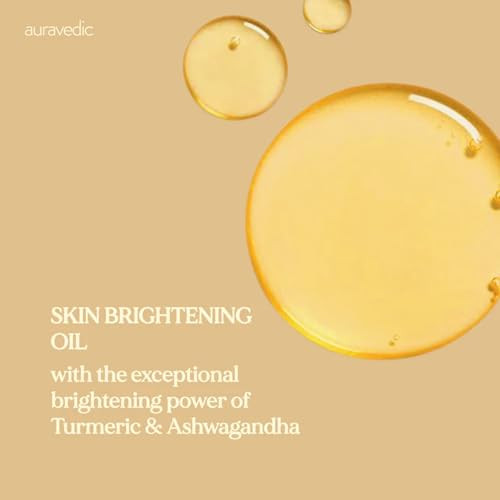 Auravedic Turmeric Oil for Glowing Skin | Face Massage Oil with Saffron & Ashwagandha | Supports Radiance & Skin Clarity | Suitable for All Skin Type online at globaldelivered