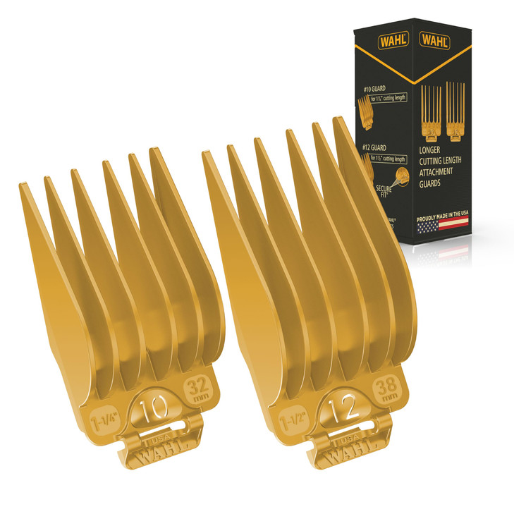 Wahl Hair Clipper Genuine Secure Fit Attachment Guard Set for Long Hair Styles and Fades 2 Full Size Hair Clipper Guide